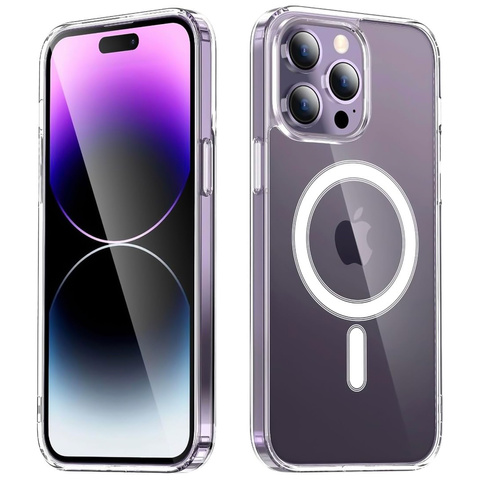 Iphone 15 Pro Magsafe Hybrid-schutzhülle, Stoßfest, Transparent