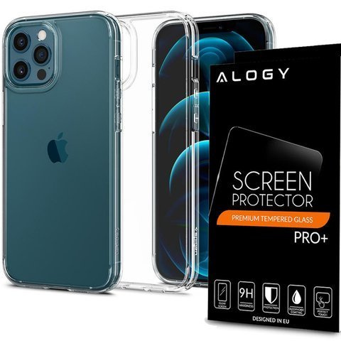 Spigen Ultra Hybrid Hülle Für Apple Iphone 12/12 Pro 6.1 Kristallklar + Alogy Glas