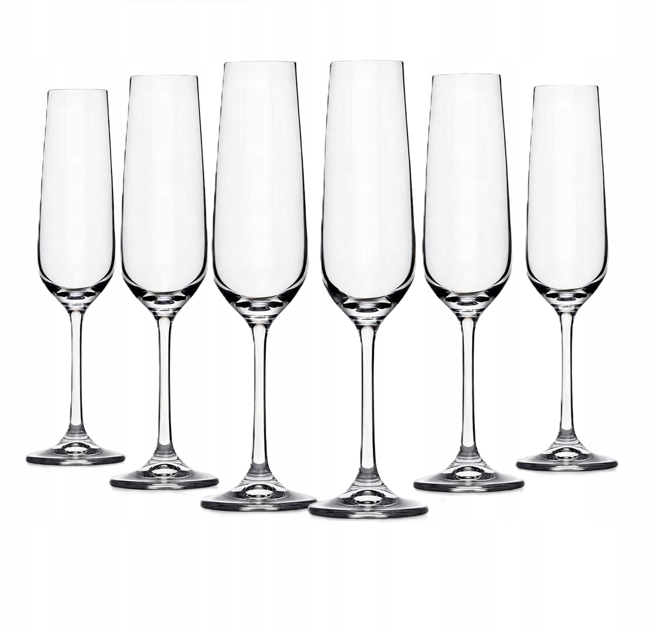 Champagnerflöten Aus Glas Am Stiel, Farblos, 200 Ml, 6 Stück. Portwein