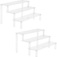 Set Aus 2 Acryl-displayständern, 3-stöckig, Transparent, 30 Cm, Für Cupcake- Und Parfümfiguren