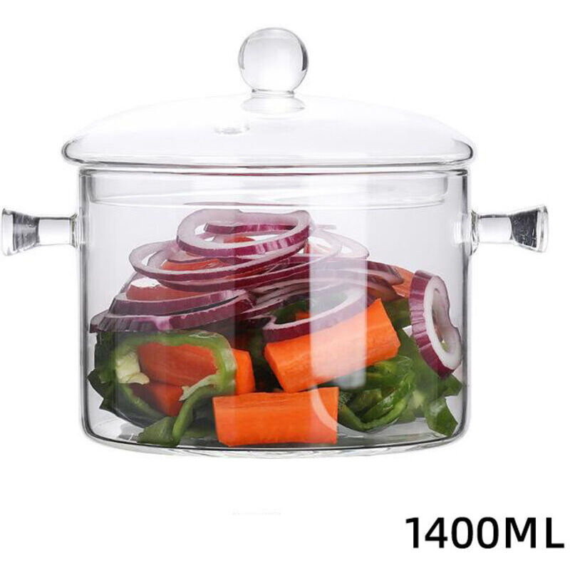 1400 Ml Durchsichtige Glasschale Mit Deckel – Elegante Und Praktische Obst- Und Dessertschale Zum Servieren