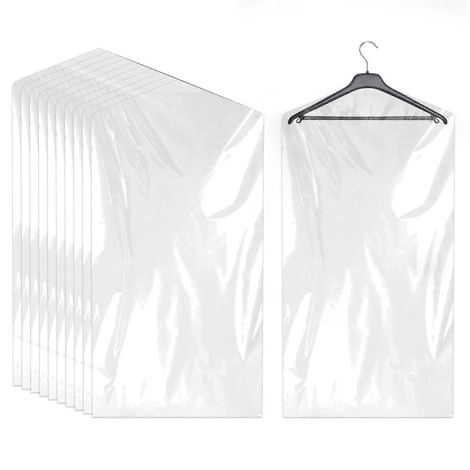 20er-pack Kleidersäcke, Transparent, 60 X 90 Cm, Zum Aufhängen Von Kleidung, Staubfrei, Für Anzüge, Kleider Und Jacken