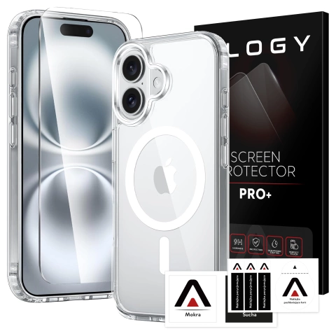 Schutzhülle Für Apple Iphone 16 Plus: Alogy Anti-shock Hybrid-hülle Mit Magsafe Und Gehärtetem Glas