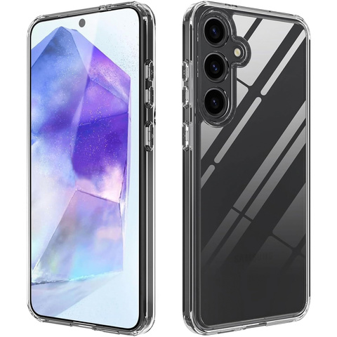 Schutzhülle Für Samsung Galaxy A35 5g, Hybrid-klarsichthülle Von Alogy, Transparent + Glas