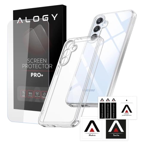 Schutzhülle Für Samsung Galaxy S24 Fe: Alogy Hybridshield™️ Hülle, Transparent + Gehärtetes Glas