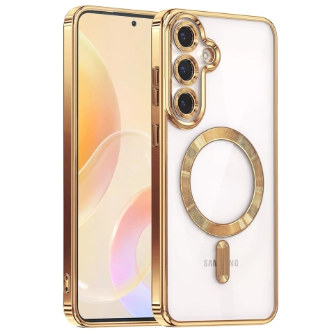 Samsung Galaxy S25 Alogy Luxeshield™️ Glamour Luxus-ringhülle Mit Kameraabdeckung Gold