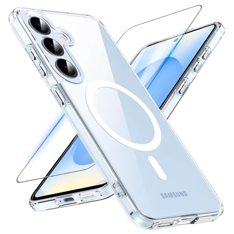 Samsung Galaxy S25 Schutzhülle Alogy Hybridmag™️ Hülle Für Magsafe Transparent + Glas