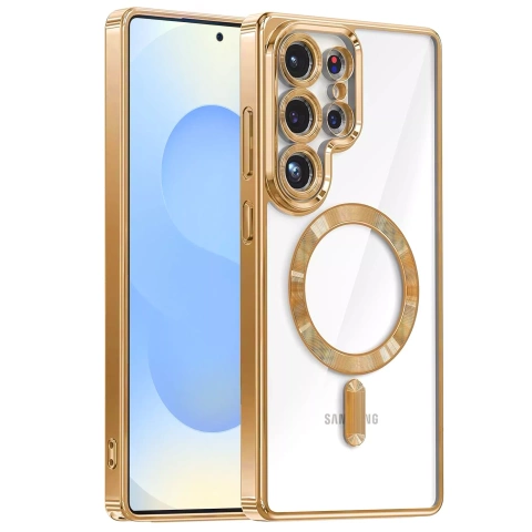 Samsung Galaxy S25 Ultra Alogy Luxeshield™️ Glamour Luxus-ringhülle Mit Kameraabdeckung Gold