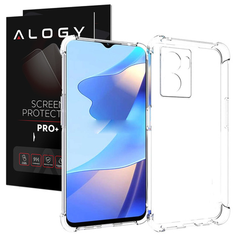 Stoßfeste Alogy-schutzhülle Für Oppo A57 5g 2022, Transparent + Glas