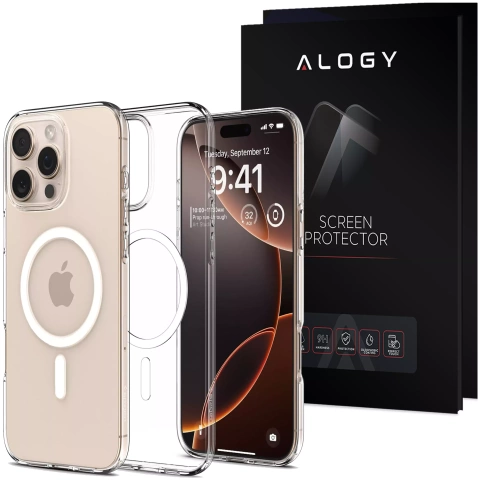 Hülle + Schutzglas Für Iphone 16 Pro: Spigen Liquid Crystal Mag Magsafe Schutzhülle, Transparent