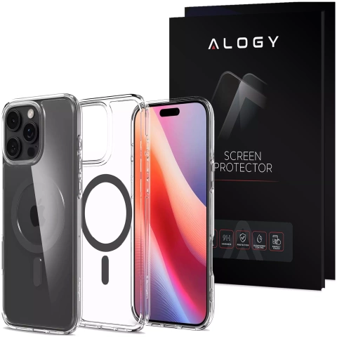Spigen Ultra Hybrid Mag Magsafe Hülle + Glas Für Apple Iphone 16 Pro Hülle Graphit