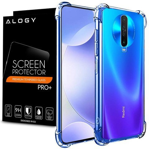 Stoßfeste Alogy-schutzhülle Für Xiaomi Redmi K30/poco X2, Transparent + Alogy-glas