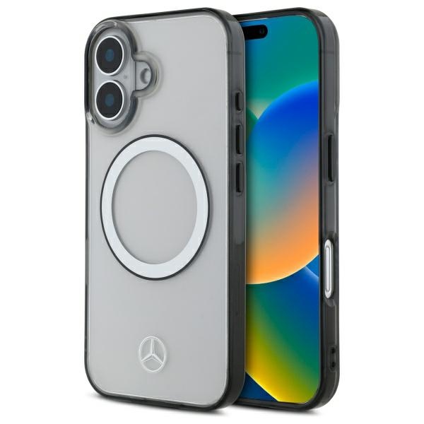 Schutzhülle Für Iphone 16 (6,1 Zoll) Mercedes Hardcase Transparent Magsafe