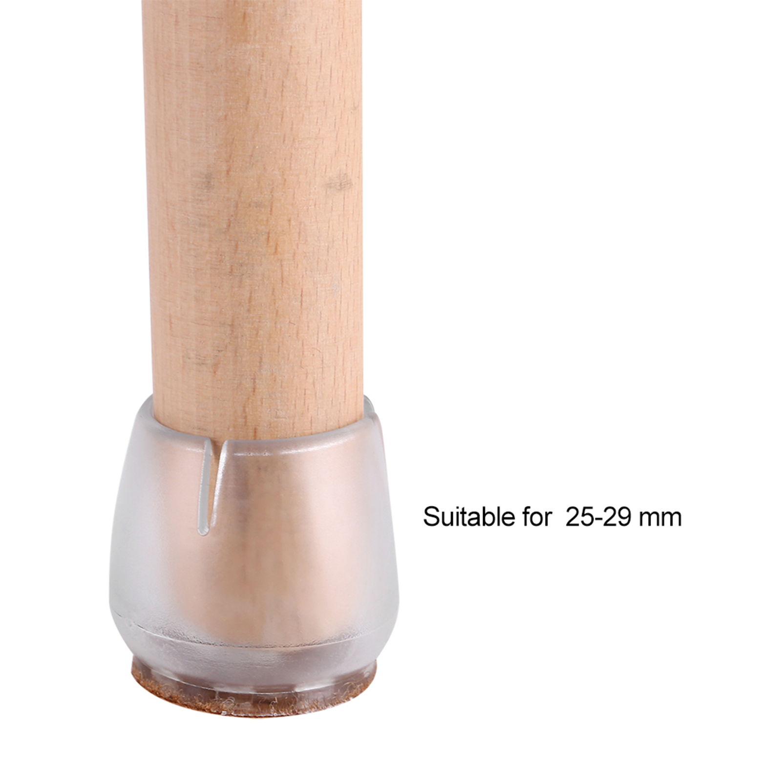 【schutzkappen】 16 Transparente Pvc-schutzkappen Für Tisch- Und Stuhlbeine, Größe M, Rutschfest, Schützt Böden Und Reduziert Schatten, Höhe 28 Mm