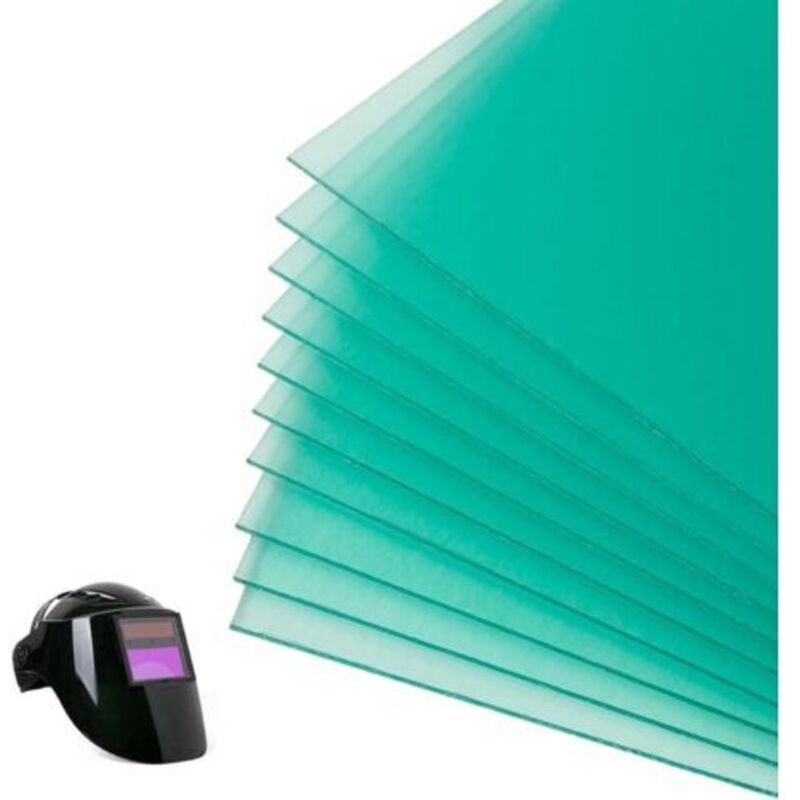 Äußere Schutzscheiben Für Schweißhelme – Packung Mit 10 Transparenten Polycarbonatplatten 110 × 90 Mm