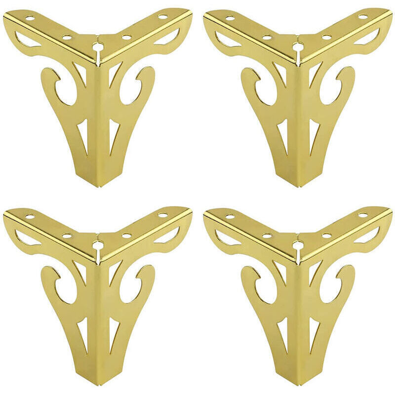 Tischbeine Aus Goldfarbenem Eisen – 4er-set, 10 Cm Hoch, Eleganter Europäischer Stil Für Moderne Möbel