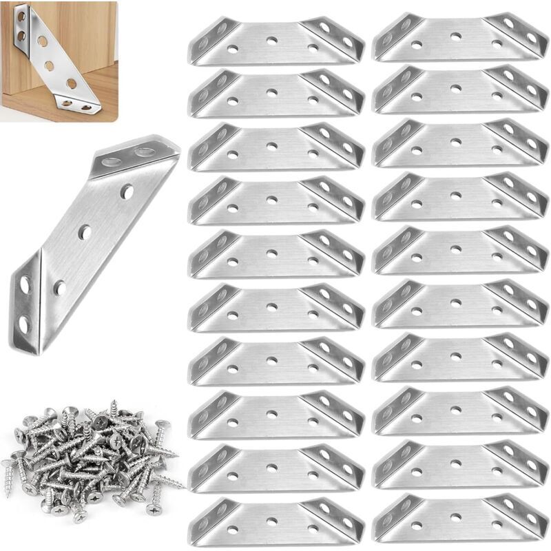 Universelle Eckverbinder Aus Edelstahl Für Möbel – 30-teiliges Set, Silberfarben, Hochfest