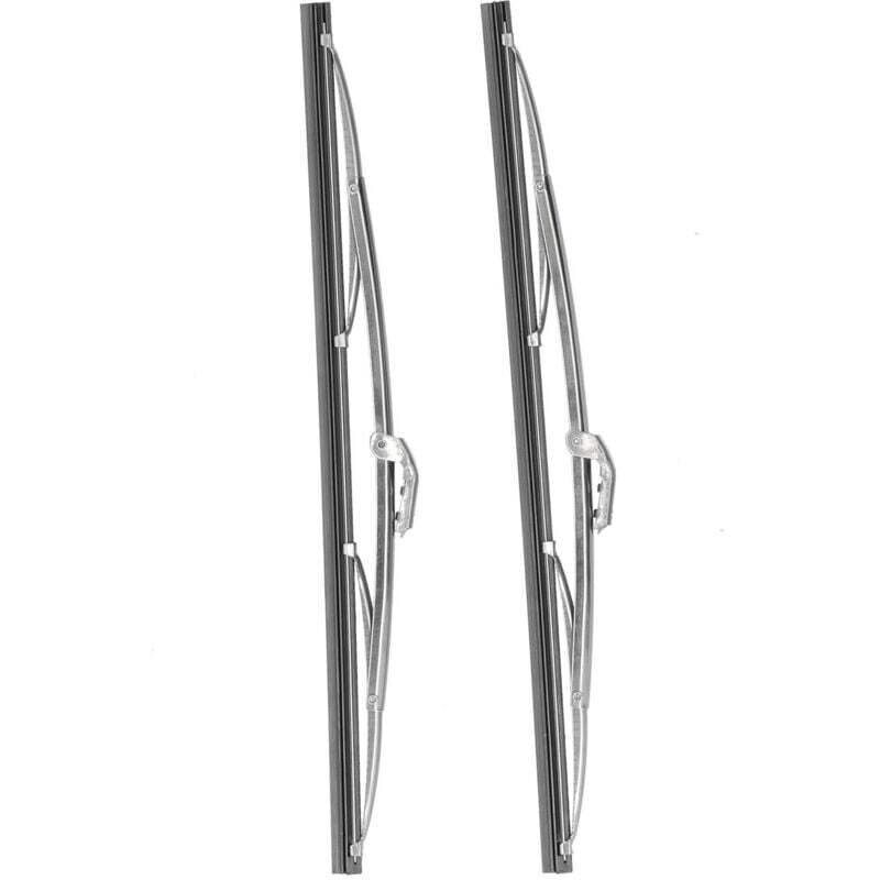 Universelle 30,5 Cm (12 Zoll) Frontscheibenwischer – Komplettset Aus Poliertem, Silberfarbenem Edelstahl – Markenlos