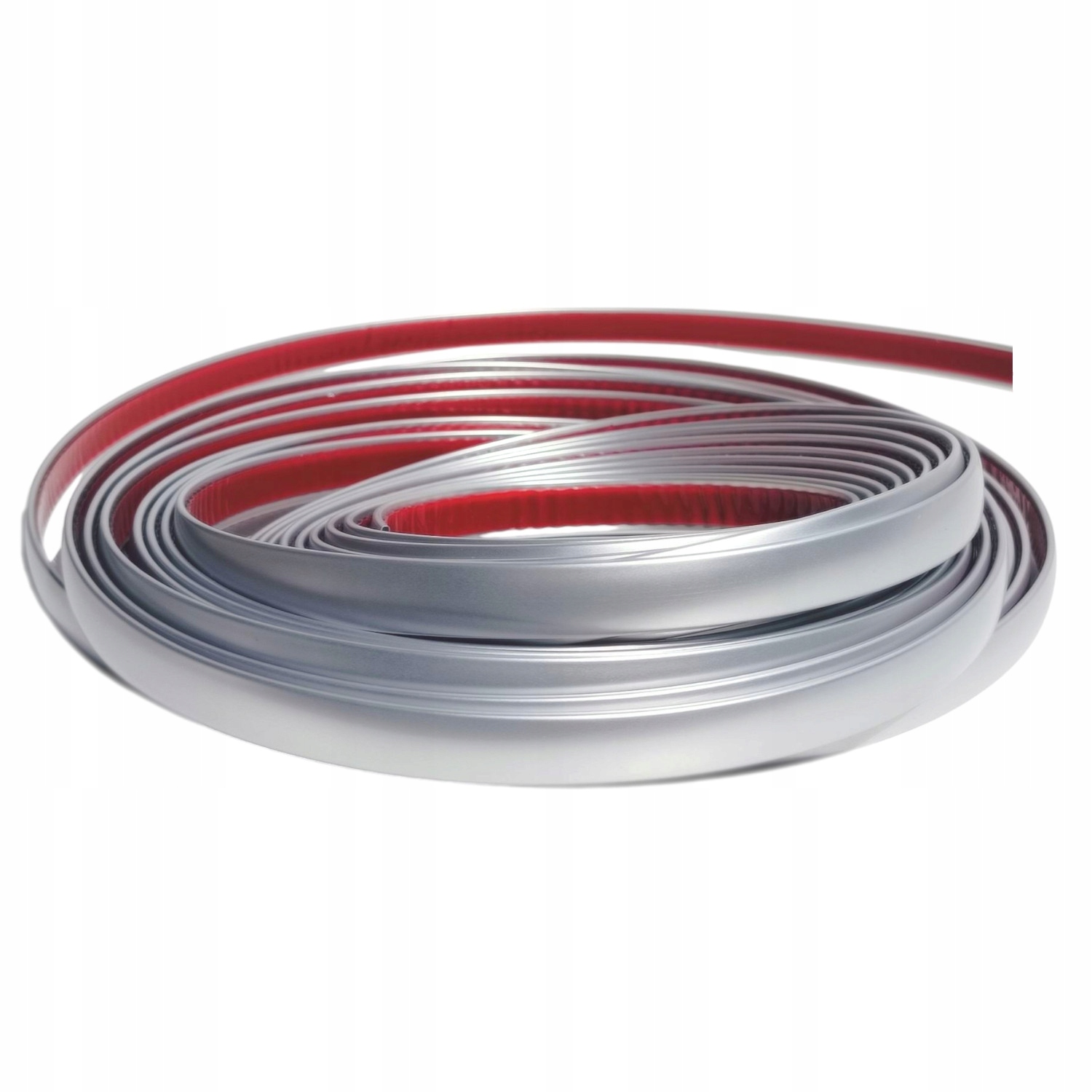 Dekorativer Streifen, Silberfarben, Chrom, Matt, 6 Mm, Seidenmatt, Flexibel, Selbstklebend