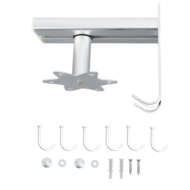 360° Drehbarer Werkzeughalter Mit 6 Haken – Silberner Wandorganizer