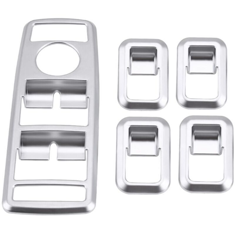 Mercedes-benz A/b/c/e/gla/glk/gl/gle Fensterheberschalter-abdeckung – 5-teiliges Set, Silbernes Abs