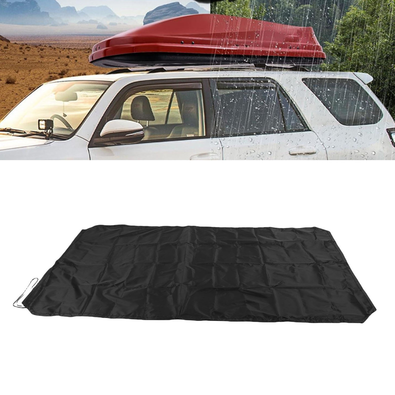 Silberne Oxford 210d Dachgepäckabdeckung, Regen- Und Staubdicht, Für Suv/reisegepäck [170 X 145 Cm] – Wasserdicht, Sicher, Einfach Zu Montieren