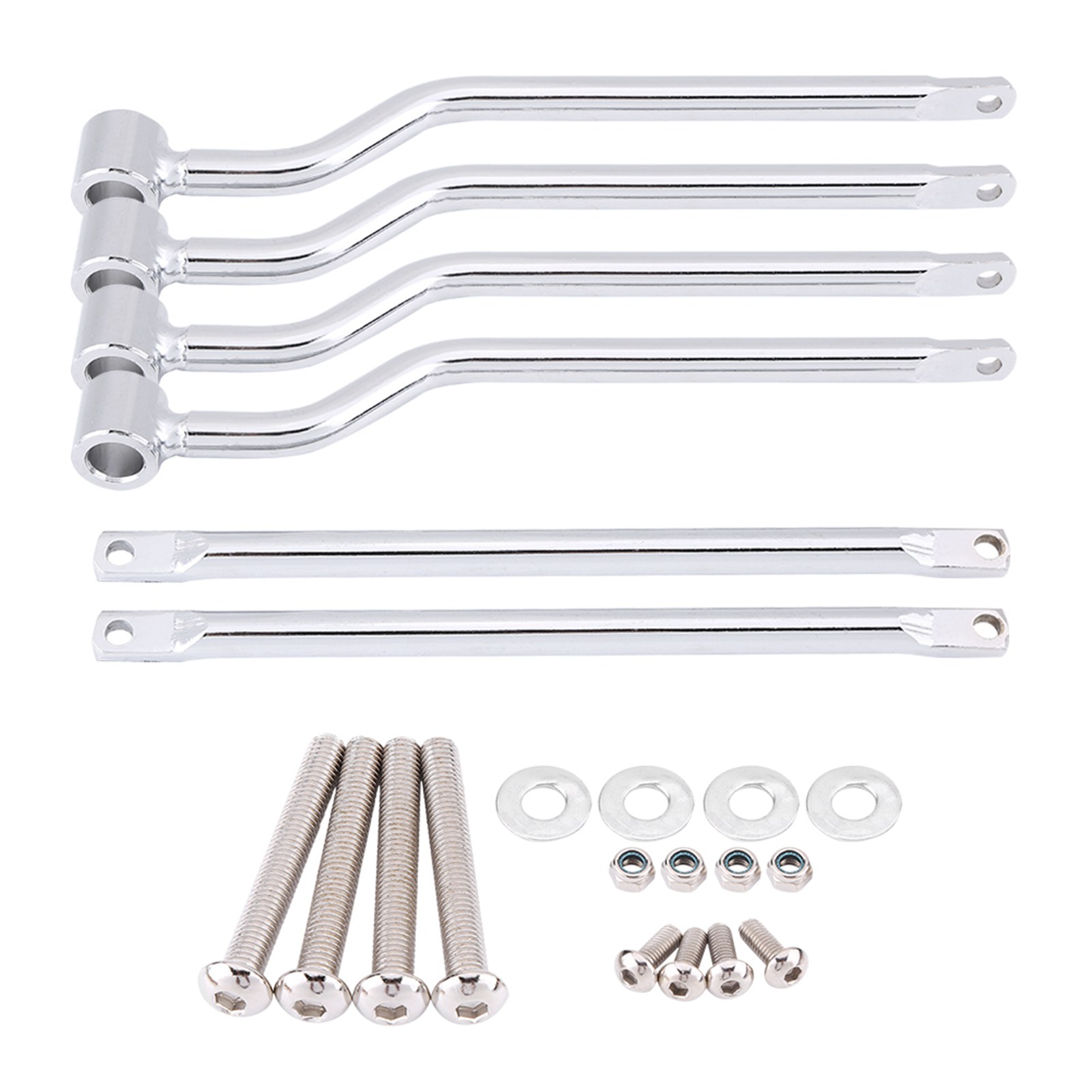 Satteltaschen-montagesatz Für 2 Lenker, Edelstahl, Silber, 833 G