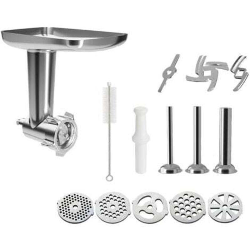 Fleischwolf Aus Edelstahl, Kompatibel Mit Kitchenaid – Universeller Aufsatz Für Küchenmaschinen, Robust Und Leicht Zu Reinigen