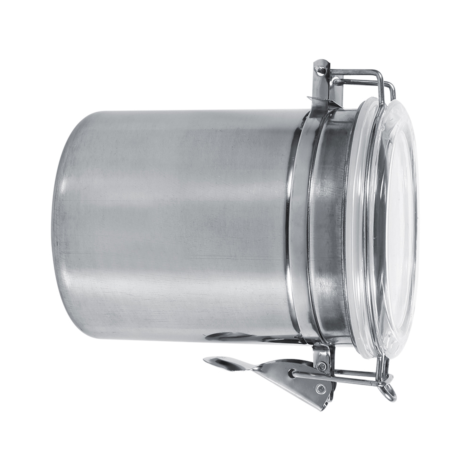 Silberner Edelstahl-vorratsbehälter (l) – Luftdicht Und Transparent Für Zucker, Tee, Kaffee