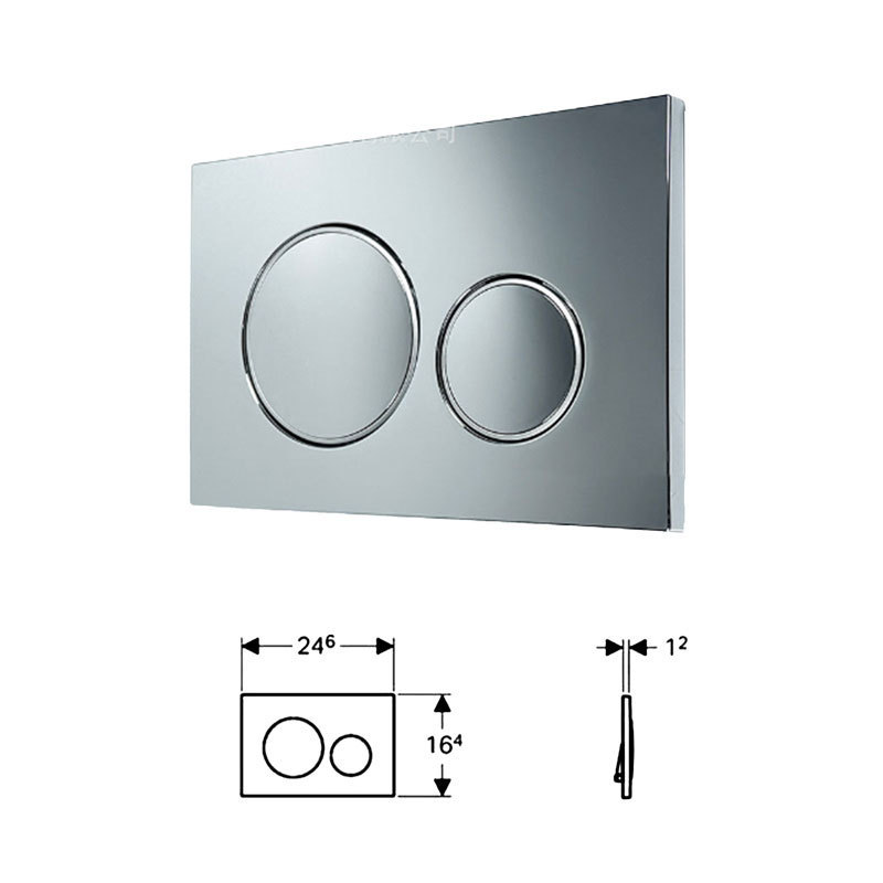 Abdeckplatte Für Sigma 20 Spülkasten Mit Dual-flush System, Silber-metallic Oberfläche, Hochwertiges Kunststoffmaterial, Einfache Montage Ohne Werkzeug