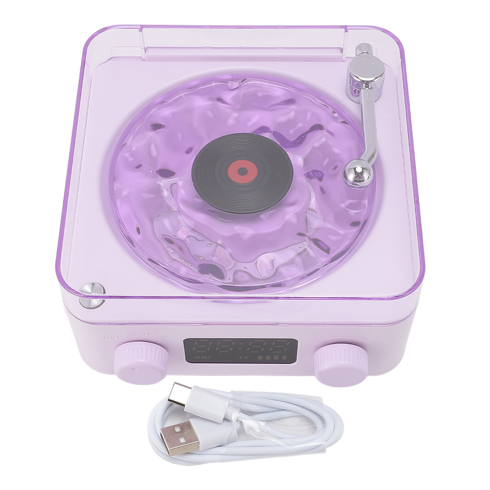 Bluetooth-lautsprecher Im Vintage-plattenspieler-stil Mit Stimmungsbeleuchtung