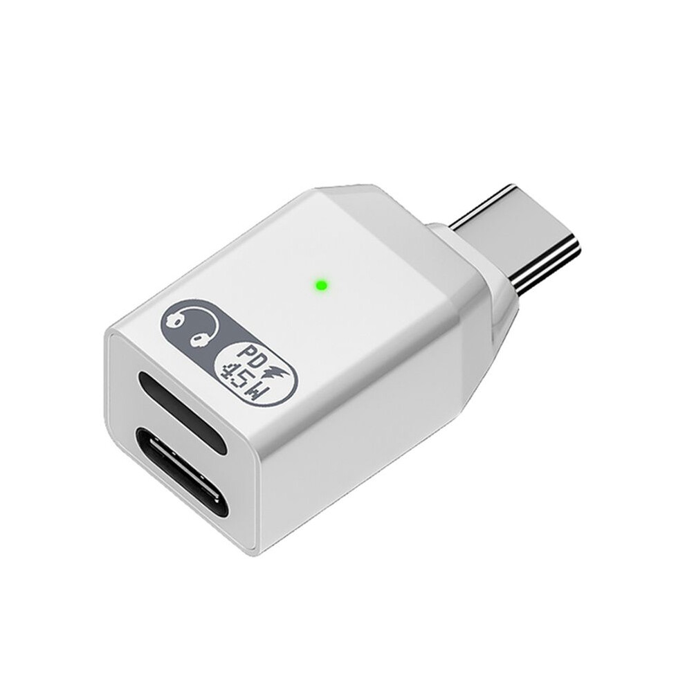 2-in-1 Pd 60w Kopfhörer- Und Ladeadapter Type-c Schnellladeadapter Usb-c Splitter Für 16b-schnittstelle