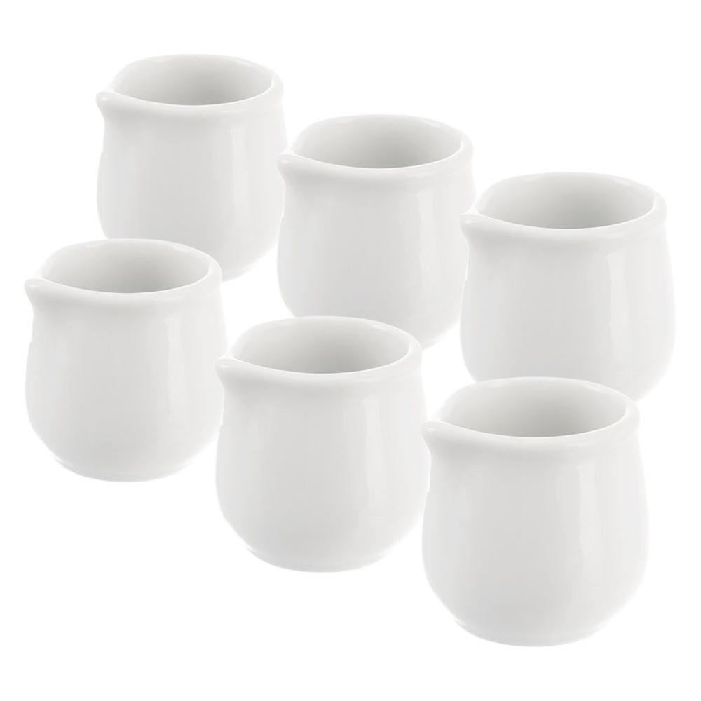 6 Kleine Porzellan-milchkännchen Für Milch, Sahne, Soßen Und Dips, 20 Ml