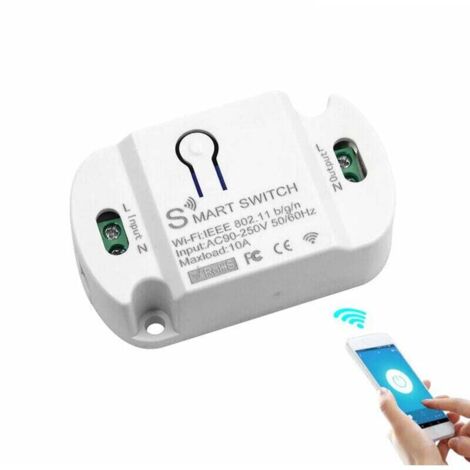 Intelligenter 10a-wlan-schalter Mit Alexa/google Home-sprachsteuerung, 2200w, Zur Fernsteuerung Von Haushaltsgeräten Über Eine Mobile App.