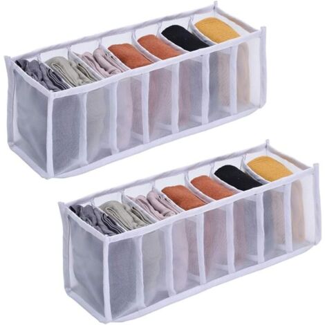 Set Mit 2 Aufbewahrungsboxen Für Schubladen, Unterwäsche, Bhs, Socken, Slips, Kleiderschrank-organizer