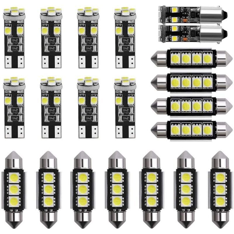 Kaltweiße Led-lampen (6000–8000 K) Für Kennzeichenbeleuchtung, 12 V, Mini-größe, 2er-pack, Fahrzeuginnenbeleuchtung