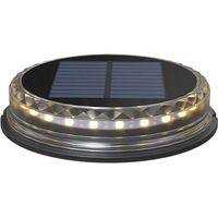 1 X Einbau-solarleuchte, Integrierte Led-strahler, Warmweiß 2500 K, Ip65 Wasserdicht, Aluminium, Für Garten Und Außenbereich