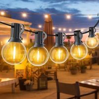 15+1 G40-glühbirnen, Warmweiße Led-lichterkette, 9 M, Ip45 Wasserdicht, Für Den Außenbereich Und Festliche Anlässe