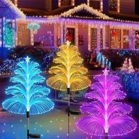1 X Solar-gartenleuchte, Quallenform, 80 Cm, 7 Wechselnde Farben, Außenbeleuchtung