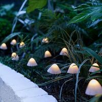 12 Solar-gartenleuchten, Dekorative Pilze, Wasserdichte Leds, Für Einfahrt, Terrasse Oder Rasen