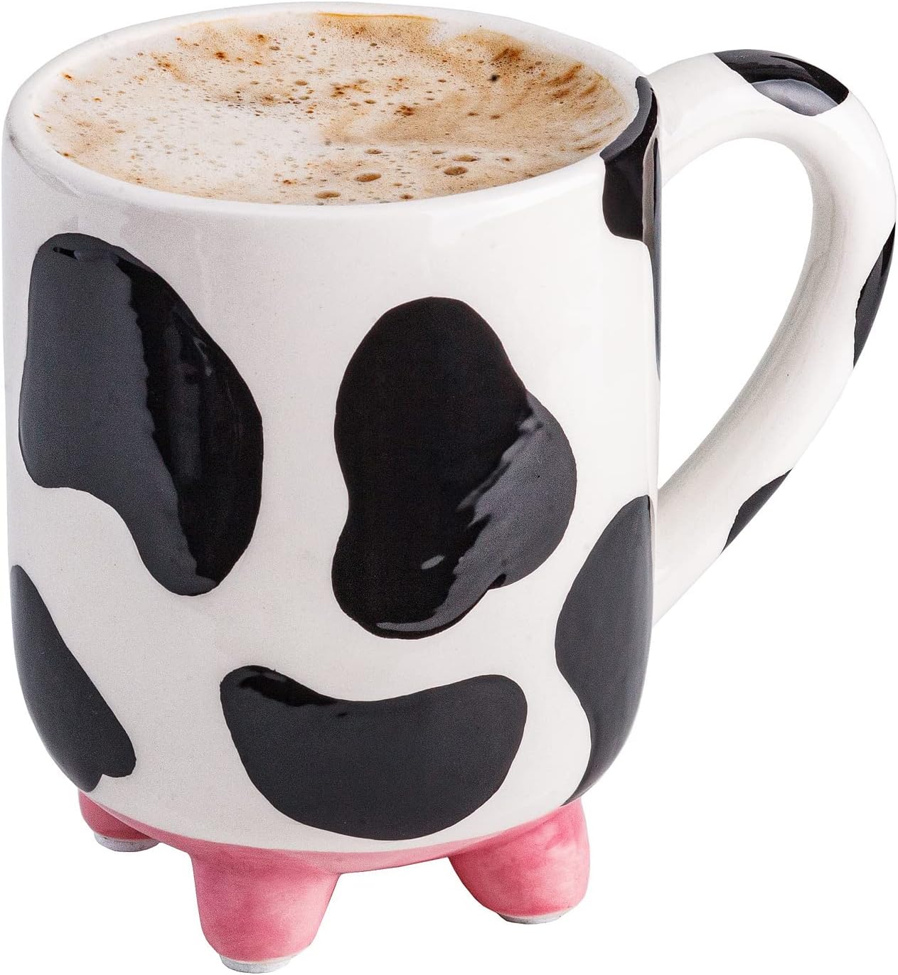 Kuh-kaffeebecher, Kuhmotive, 440 Ml Keramik-kuhbecher – Kuhbecher Mit Euter – Tassen Mit Kuhmuster – Verrückter Milch-kuhbecher Mit Euter-kuhmuster