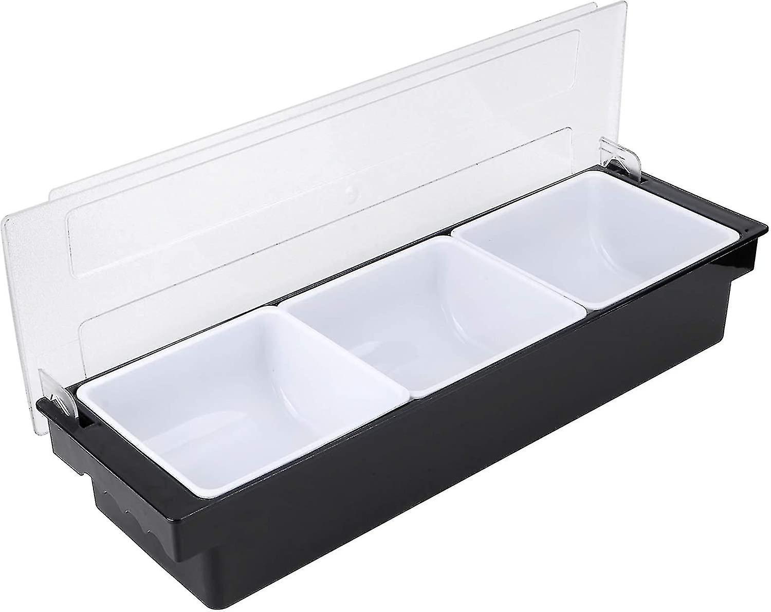 6-teilige Tabletts, Abnehmbare Belagstation, Pizza-zutatenspender Aus Kunststoff, Wiederverwendbar