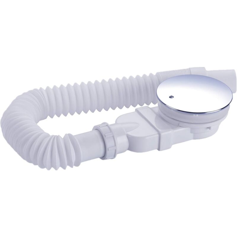 Extraflaches 90-mm-duschablaufset, Duschwannenablaufset, Duschablauf Mit Geruchsschutz, Haarfilter, Flexibler Schlauch