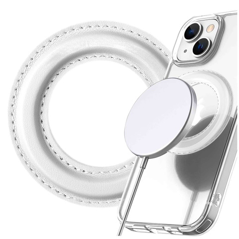 Magnetplatte Für Magsafe Ringaufkleber Ringhalterabdeckung Universal Leder Alogy Magnetisch Weiß