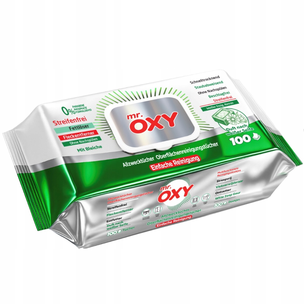 Mr. Oxy Feuchttücher – Duftrichtung Weiße Seife