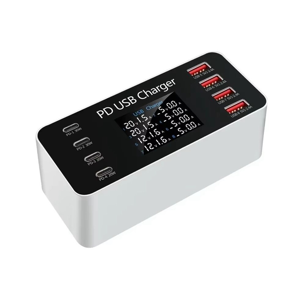 65w Multifunktions-usb-pd-schnellladegerät Mit Lcd-bildschirm 30w Pd Für Tablet Und Handy 14 Zoll Eu-stecker
