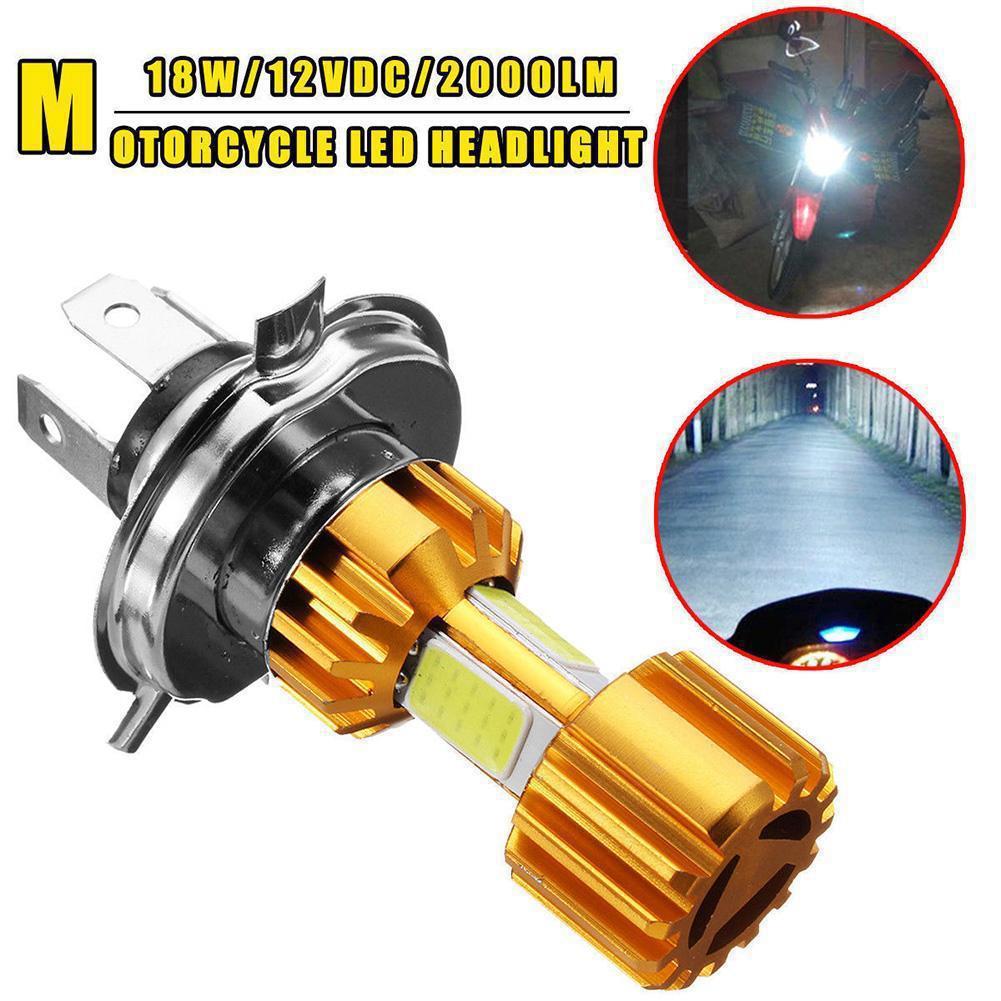 Autoscheinwerfer, Cob 3-seitig, H4 Motorradscheinwerfer Goldene Nebelscheinwerfer 12 V 6500 K