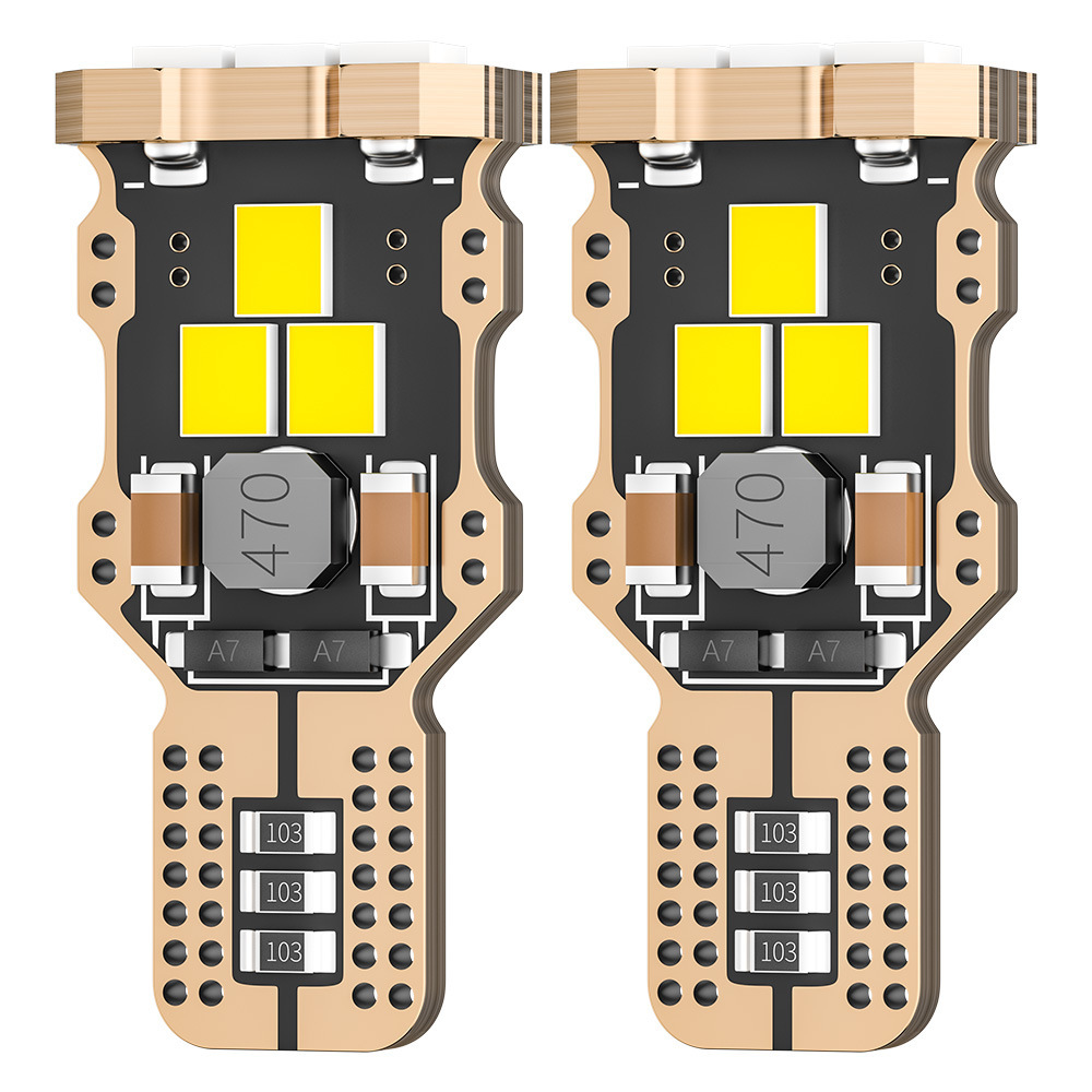 Zwei T15 Led-rückfahrscheinwerfer Für Kraftfahrzeuge, 3030 9smd-leiterplatte Mit Dekodierten Hochleistungsbremsleuchten, 360-grad-totwinkelbeleuchtung, Zubehör, Geeignet Für Die Meisten Automodelle (w