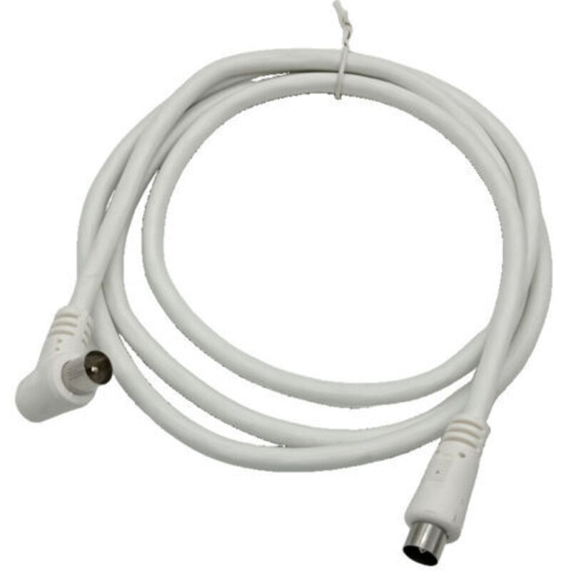 1,5 M Langes Weißes Koaxial-tv-kabel Mit F-stecker (männlich) Für Antennenanschluss – Hohe Qualität Und Geringe Dämpfung