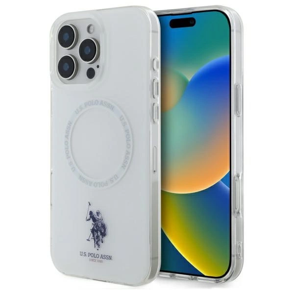Us Polo Ushmp16lhocldpw Iphone 16 Pro 6,3 Zoll Weiß/weiß Iml Ring Magsafe